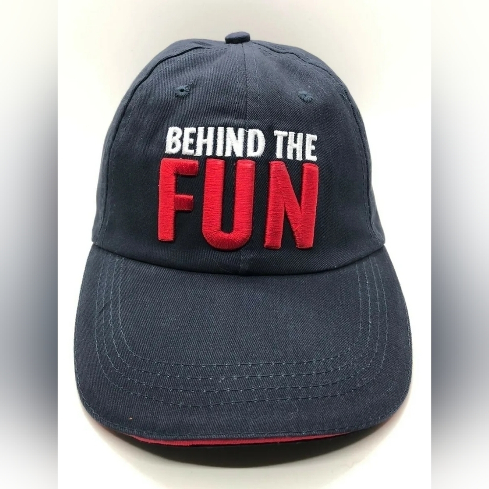 Carnival Cruises Behind The Fun Team Member Cap Hat Adult Adjustable Blue Cotton